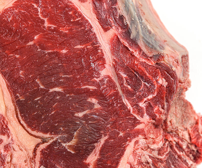 Primer plano chuletón de vaca madurada