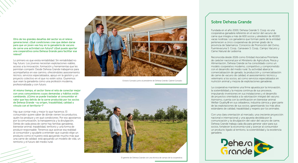 Presentes en la revista Cooperativas Agro-alimentarias de España 2 ENTREVISTA GERENTE DEHESA GRANDE COOPERATIVAS AGROALIMENTARIAS ESPANA 2
